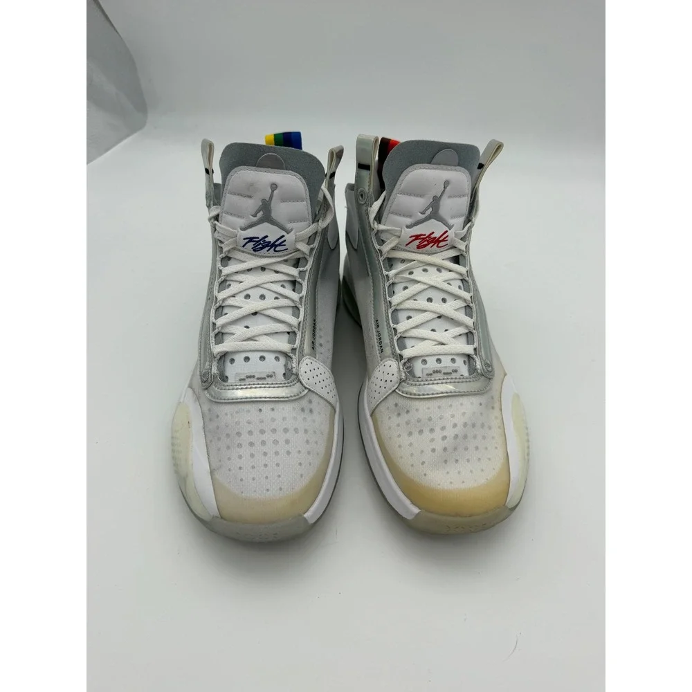 Nike Air Jordan 34 Be True White Silver Rainbow AR3240-101 Mens Size 9
